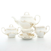 Фарфоровый чайный сервиз на 6 персон 17 предметов charlota cream 5040 Carlsbad