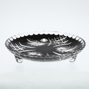 Тарелка на ножках Bohemia Цветной хрусталь черный 18 см Bohemia Crystal