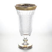 Ваза на ножке золото Bohemia Max Crystal 28 см Bohemia Crystal