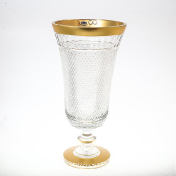 Ваза на ножке 38 см Max Crystal Золото Bohemia Crystal