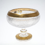 Конфетница на ножке Золото Bohemia Max Crystal 20 см Bohemia Crystal