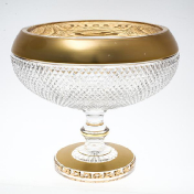 Конфетница на ножке золото Bohemia Max Crystal 25 см Bohemia Crystal