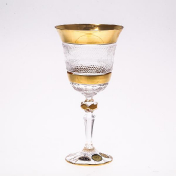 Комплект фужеров для вина Bohemia Max Crystal Хрусталь с золотом 220 мл(6 шт.) Bohemia Crystal