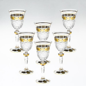 Комплект рюмок для водки хрусталь с золотом Филиция Bohemia Max Crystal 60 мл(6 шт.) Bohemia Crystal