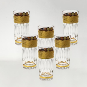 Комплект стаканов для воды золото Bohemia Max Crystal 350 мл(6 шт.) Bohemia Crystal