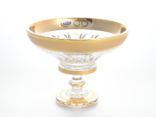 Фруктовница на ножке золото Bohemia Max Crystal 25 см Bohemia Crystal