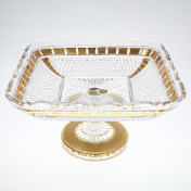 Фруктовница на ножке золото Bohemia Max Crystal 28 см Bohemia Crystal