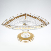 Фруктовница на ножке Bohemia Max Crystal Золото 30 см Bohemia Crystal