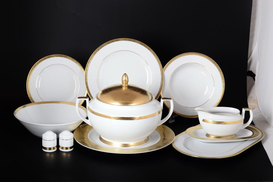 Фото Столовые сервизы Столовый сервиз Falkenporzellan Ideal Gold 6 персон 27 предметов
