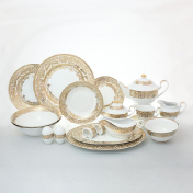 Чайный Обеденный сервиз Royal Classics Наталья Cream 12 персон 79 предметов