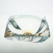 Фруктовница Bohemia Gold Arezzo Зелёная 32 см Bohemia Crystalite