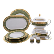 Столовый сервиз Falkenporzellan Green Gold 6 персон 27 предметов