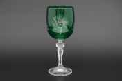 Комплект "Мирел" бокалов для вина 220 мл зеленый (6 шт.) Bohemia Crystal