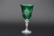 Комплект фужеров для вина 220 мл зеленый (6 шт.) Bohemia Crystal