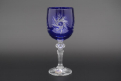 Комплект "Мирел" бокалов для вина 220 мл синий (6 шт.) Bohemia Crystal