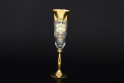 Комплект фужеров для шампанского Uhlir Лепка прозрачная 180 мл(6 шт.) Bohemia Crystal