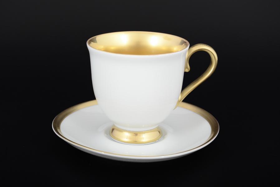 Фото Чайные пары Комплект чайных пар Queen's Crown Goldie Корона 220 мл (6 пар) Queens Crown