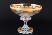 Фруктовница Bohemia Gold Хрусталь с золотом 30 см Bohemia Crystalite