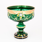 Конфетница Зеленая Bohemia Star Crystal 16 см