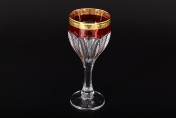 Комплект фужеров для вина 190 мл Сафари красный (6 шт.) BOHEMIA GOLD