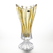 Ваза для цветов Aurum Crystal Plantica янтарная 40 см