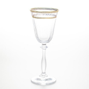 Комплект фужеров для вина Crystalex Bohemia Золотой Лист 185 мл (6 шт.) Bohemia Crystalite