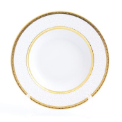 Комплект глубоких тарелок из фарфора Falkenporzellan Constanza Diamond White Gold 22 см (6 шт.)