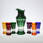 Комплект для воды Bohemia Цветной хрусталь 7 предметов Bohemia Crystal