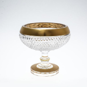 Конфетница на ножке золото Bohemia Max Crystal 15 см Bohemia Crystal