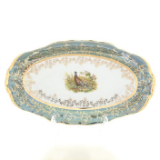 Овальное блюдо Sterne porcelan Охота Зеленая 24 см