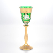 Комплект для водки Crystal Bohemia Лепка зеленая 60 мл (6 шт.) Bohemia Crystal