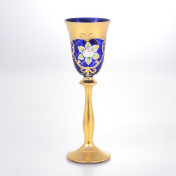 Комплект для водки Crystal Bohemia Лепка синяя 60 мл (6 шт.) Bohemia Crystal