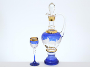 Комплект для ликера 7 пр "Волна синяя" E-V Bohemia Crystal