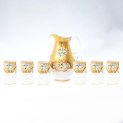 Комплект для воды Bohemia лепка золотая E-S Bohemia Crystal
