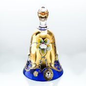 Колокольчик Crystal Bohemia Лепка синяя 15 см Bohemia Crystal