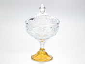 Конфетница Смальта Uhlir д.15 см, в.15 см Bohemia Crystalite