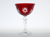 Комплект фужеров для мартини Bohemia Цветной Хрусталь Красные 180 мл(6 шт.) Bohemia Crystal