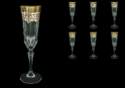 Комплект фужеров для шампанского 180 мл Adagio Flora's Empire Golden Ivory Decor Astra Gold (6 шт.)