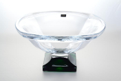 Фруктовница зеленая Crystalite Bohemia Magma 34 см
