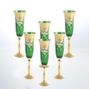 Комплект фужеров "Анжела" для шампанского AS Crystal 190 мл Bohemia Crystal