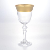 Комплект фужеров Кристина для вина AS Crystal Матовая полоса 170 мл(6 шт.) Bohemia Crystal