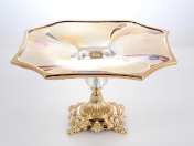 Тортница на ножке 33 см NEPTUNE Bohemia Gold