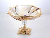 Фруктовница на ножке 33 см NEPTUNE Bohemia Gold