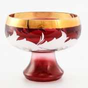 Конфетница Bohemia лепка красная E-S 16 см Bohemia Crystal