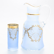 Комплект для воды 7 пр "Лепка синяя" E-S Bohemia Crystal