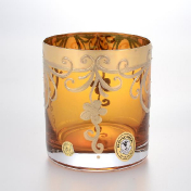 Комплект стаканов для виски Bohemia Лепка янтарная (6 шт.) Bohemia Crystal