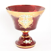 Фруктовница Bohemia лепка красная E-S 26 см Bohemia Crystalite