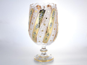 Ваза золото Bohemia Max Crystal 38 см Bohemia Crystal