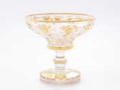 Конфетница на ножке Bohemia Max Crystal Золото 15 см Bohemia Crystal