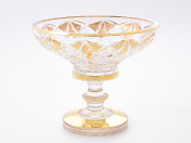 Конфетница на ножке Bohemia Max Crystal Золото 20 см Bohemia Crystal